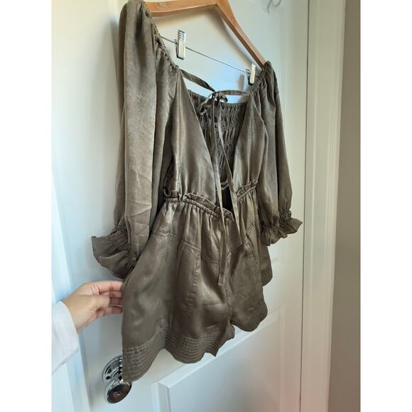 Free People Cassidy Romper Size Small Ruched Casual Nightout - Picture 5 of 7